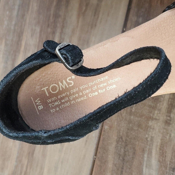 Toms Women Wedge Platform Sandal shoes heels s 8 - Picture 9 of 13